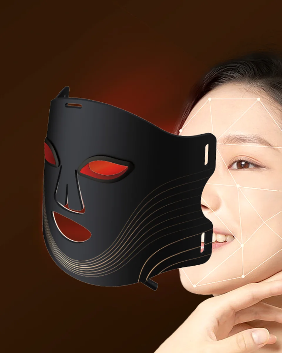 The soft, flexible silicone LED mask
