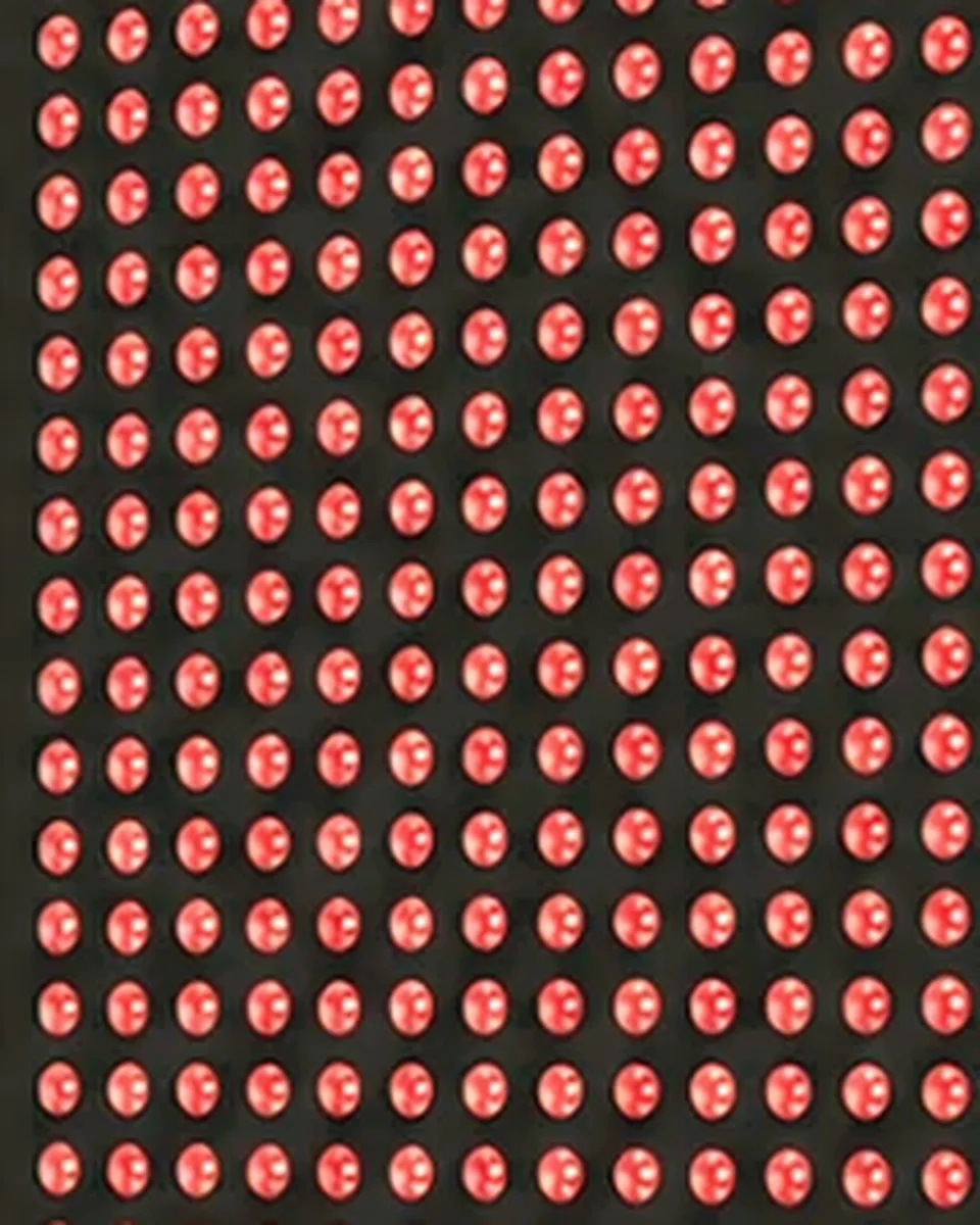 Close-up of the Tower’s red and near-infrared LEDs