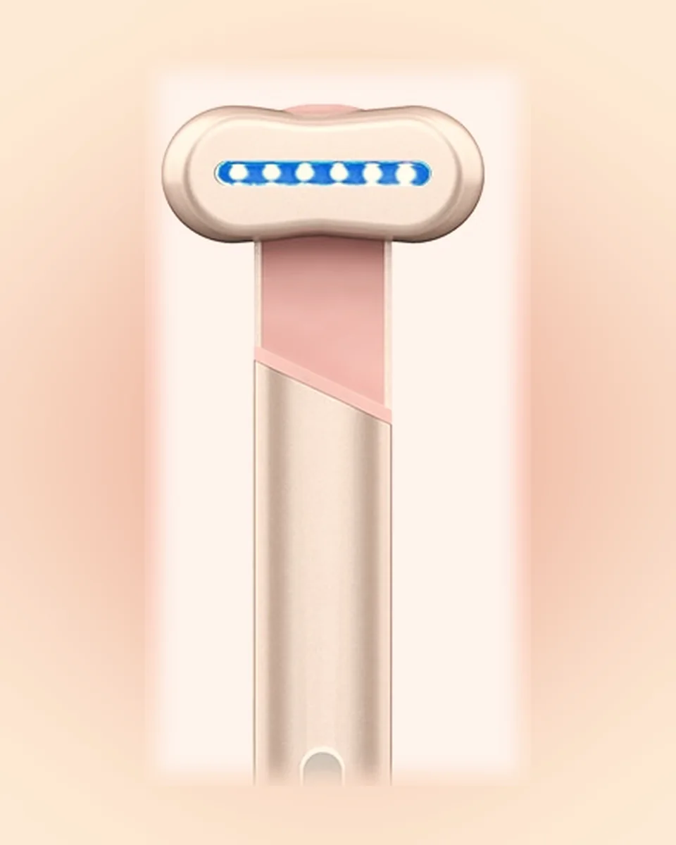 The wand LED head and champagne metal body